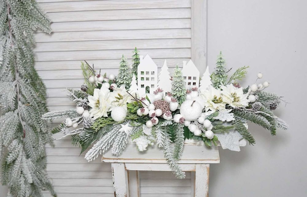 Stroik świąteczny kompozycja 55 cm Boże Narodzenie od florystyka.pl