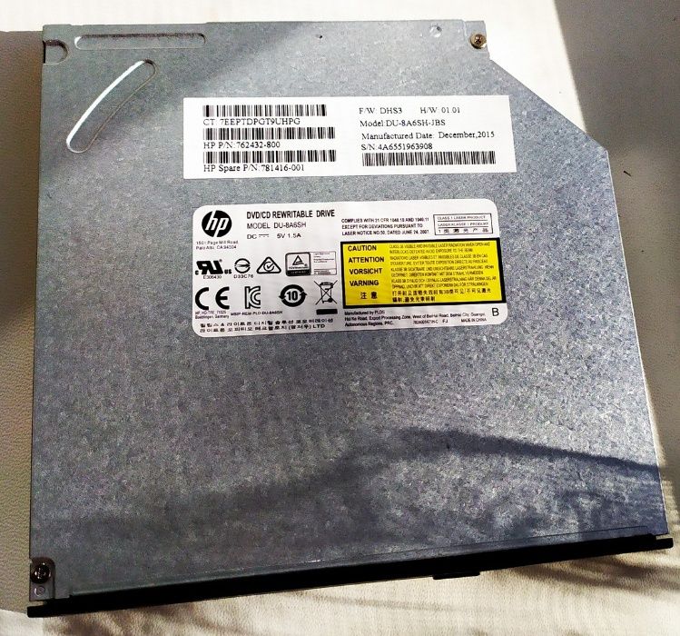 Оптический привод ноутбука DVD-RW HP DU-8A6SH