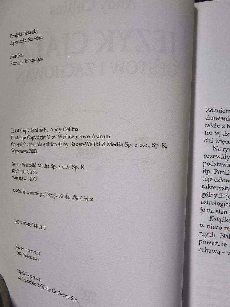 Język ciała, gestów i zachowań - Andy Collins