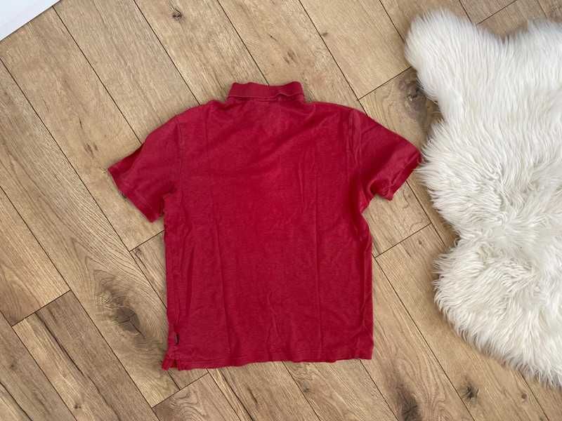 bordowa polówka polo ck calvin klein koszulka bluzka logowana basic