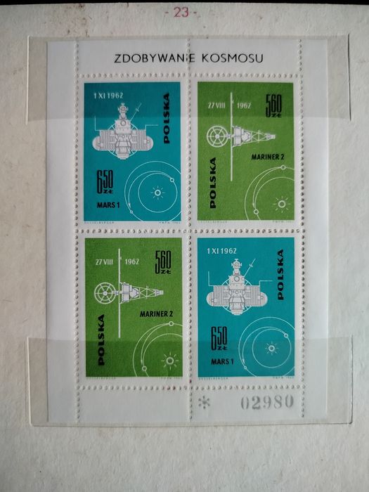 Klaser tom V + znaczki roczniki 1962 + 1963