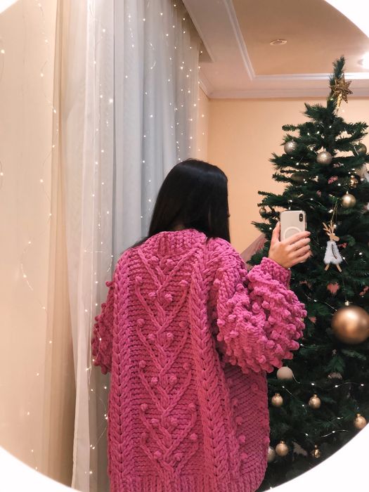 Плюшеві вязані кардигани, шапочки на щамовлення