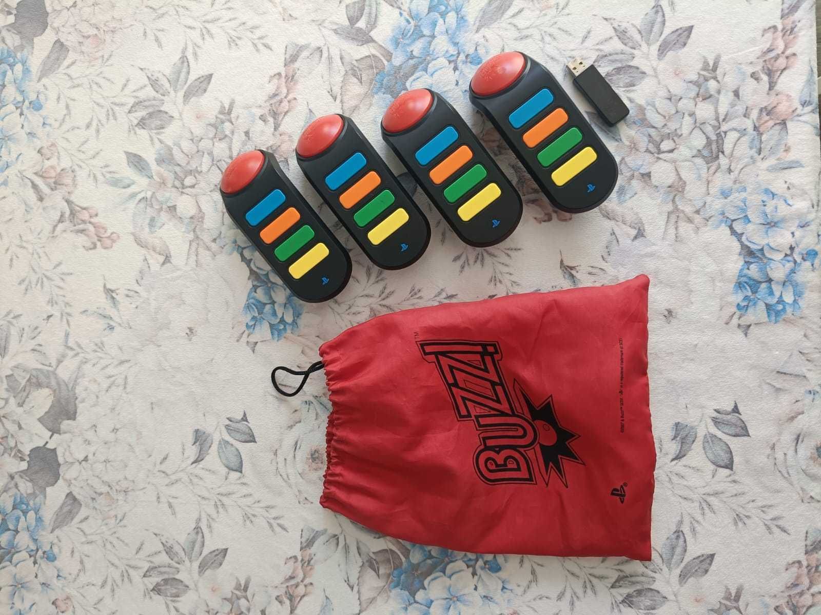 Kontrolery do gry Buzz ps2 ps3 4szt + pendrive i worekczek.