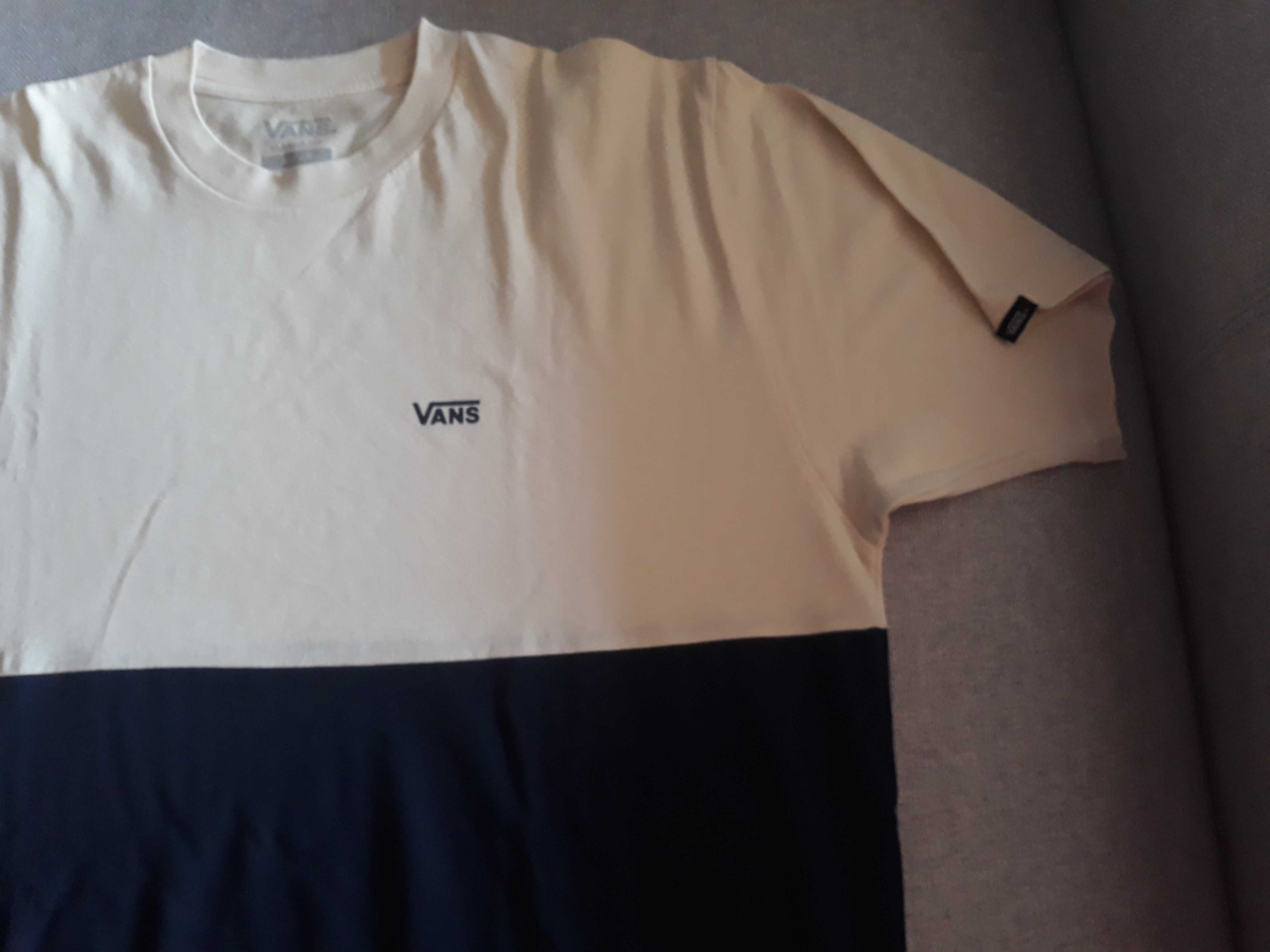 T-shirt Vans - Creme/Azul escura