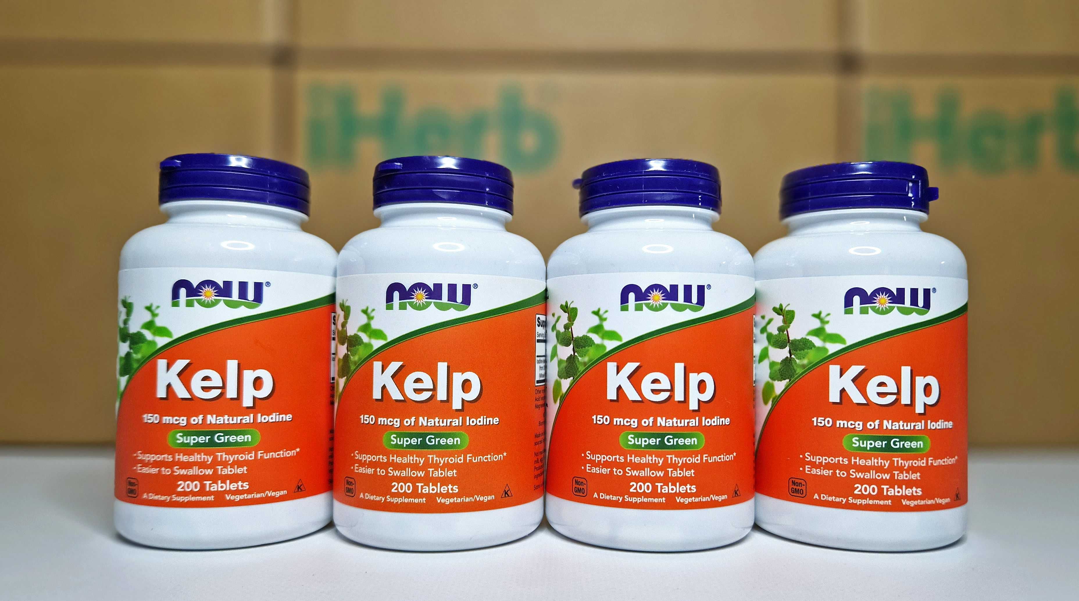 Kelp, йод з бурих водоростей, NOW Foods. 150 мгк, 200 таблеток