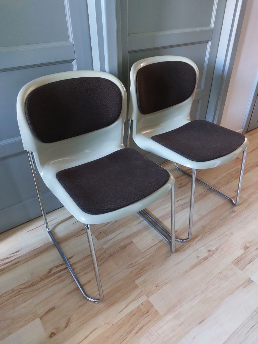 krzesło DRABERT SM400K design Gerd Lange Niemcy sygnowane tapicerowane