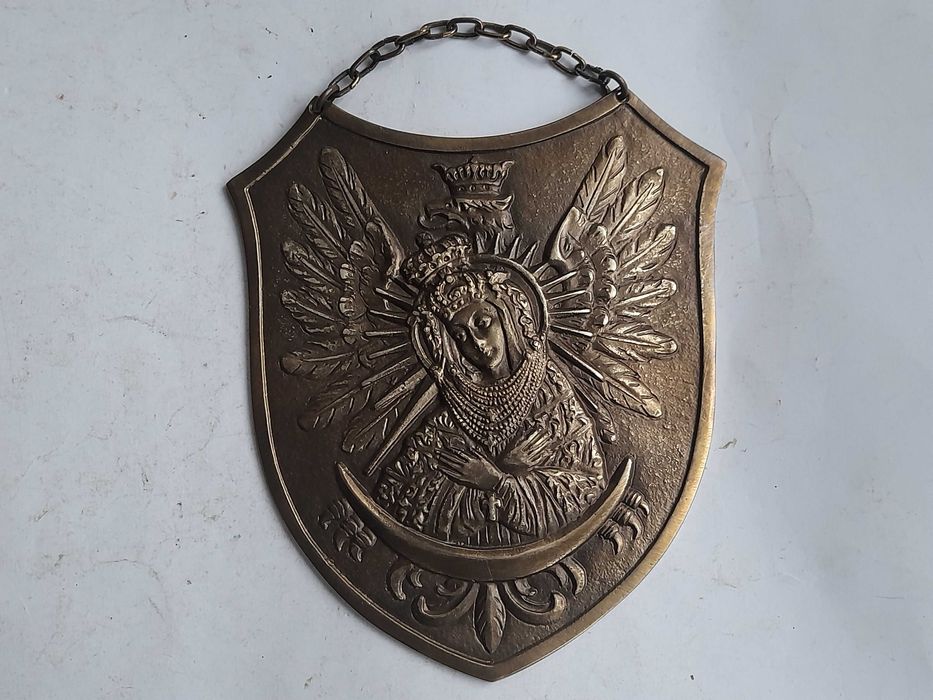 Duży ryngraf Matka Boska Ostrobramska z orłem wojskowym (16,5 cm)