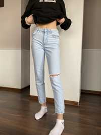 Super spodnie jeans BERSHKA wysoki stan XXS/32