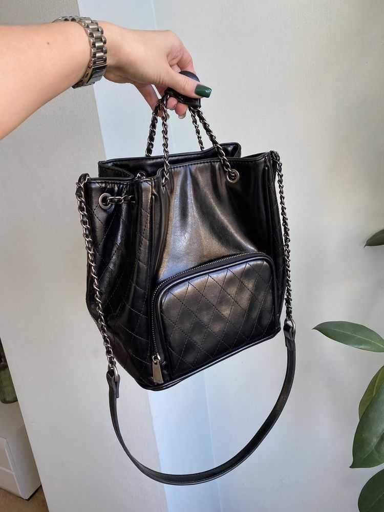 Брендовая новая сумка - мешок Stradivarius