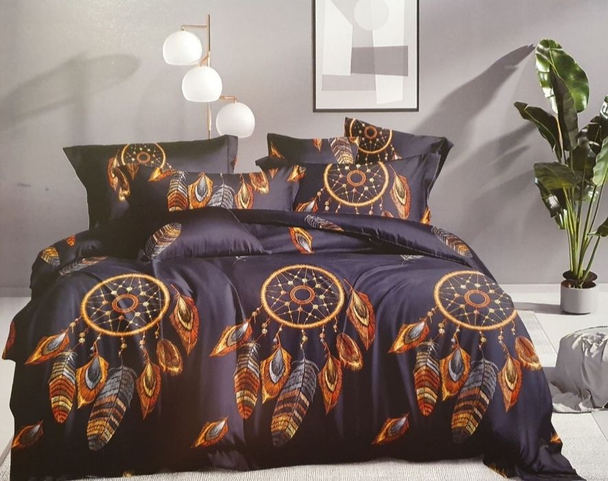 Komplet Pościeli Łapacz Snów Granatowy 160x200