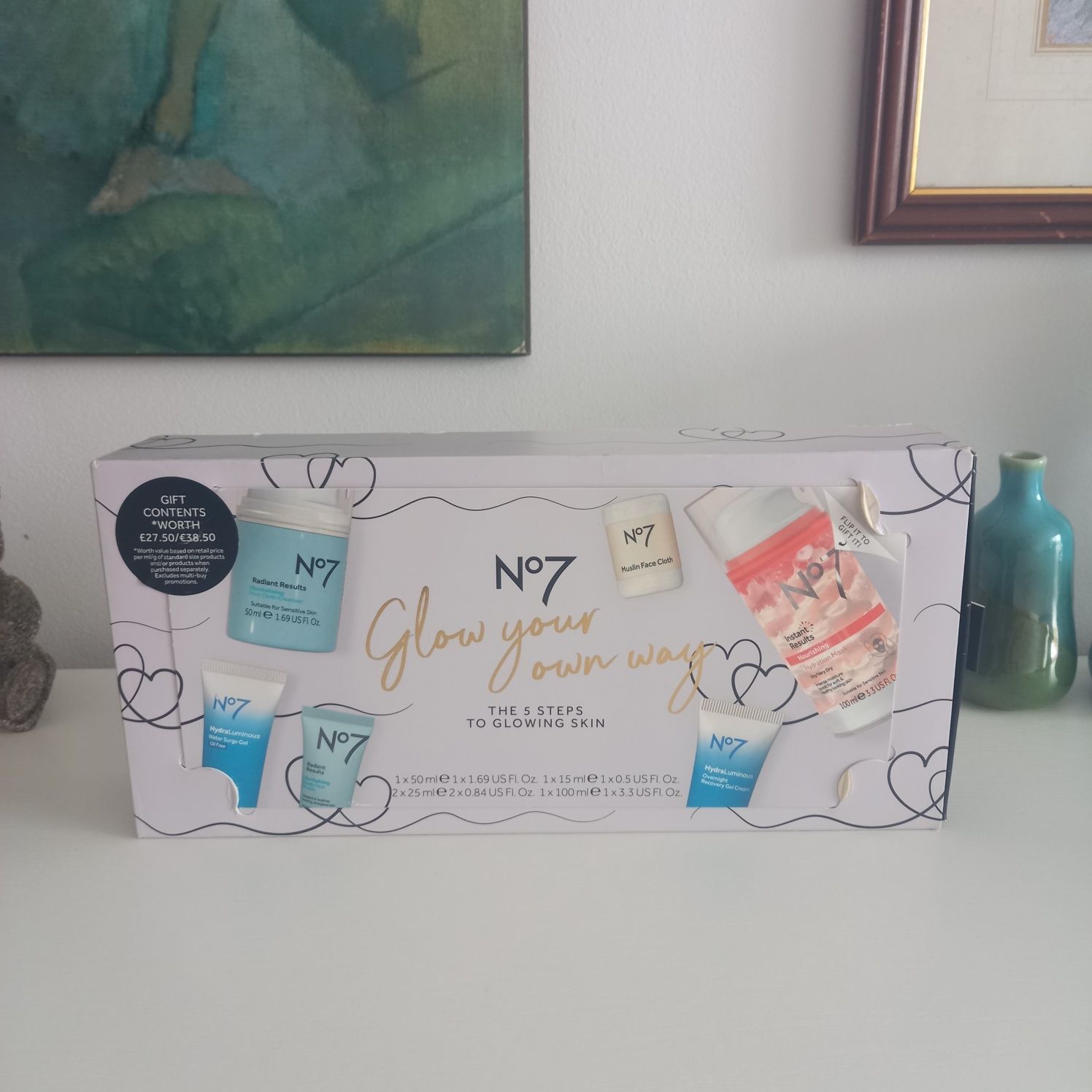 No7 Glow your own way Zestaw kosmetyki do twarzy żel krem Gliwing skin