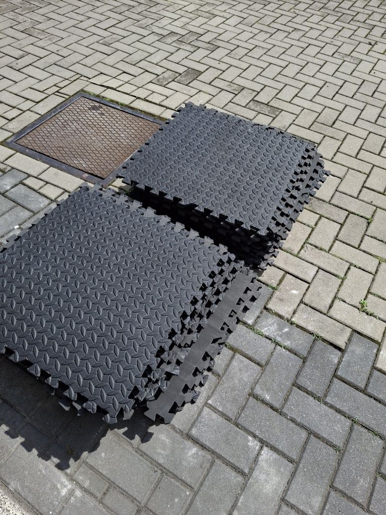 44 sztuk: Podłoga na siłownie puzzle mata 56x56