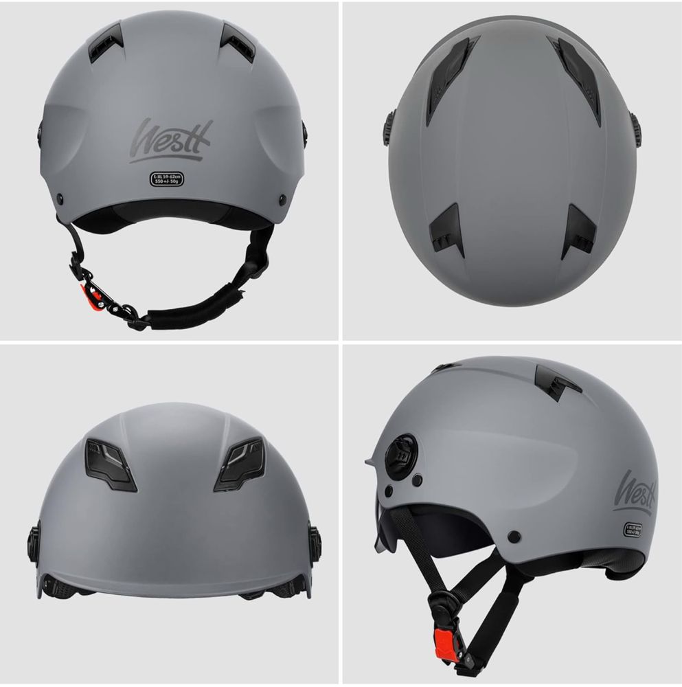 Westt Escape kask sportowy szary L-XL 59-62cm z daszkiem