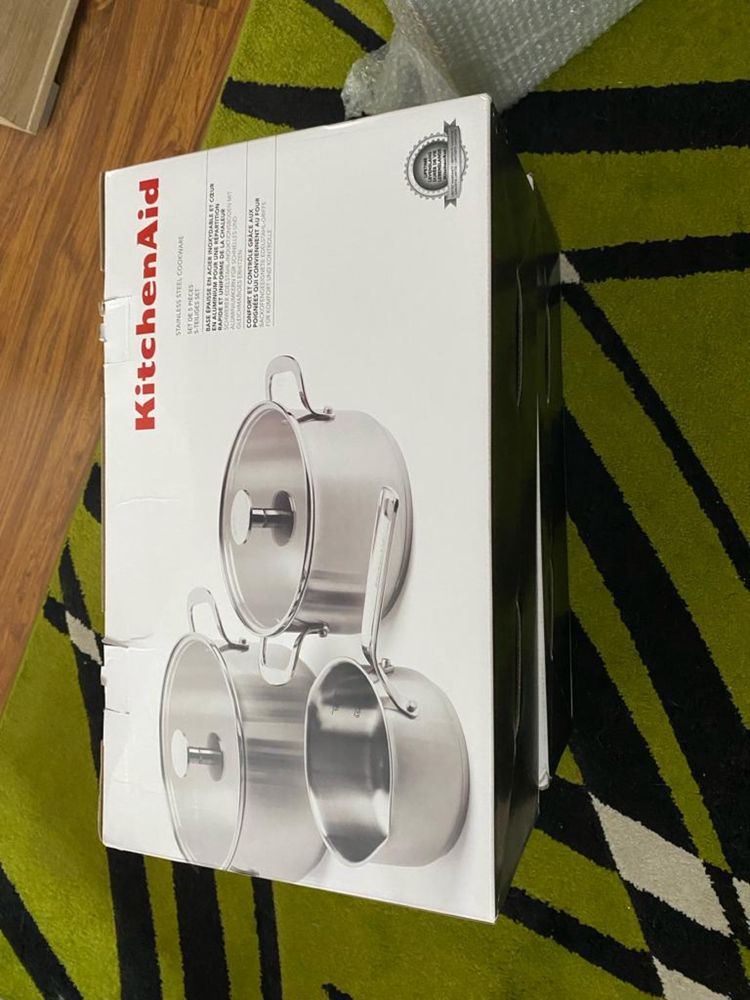 KitchenAid zestaw 3 garnkow/5 elementow