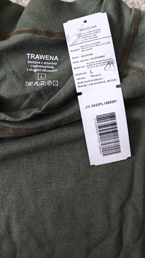 Bielizna wojsk specjalnych trudnotopliwa oliwkowa rozmiar L 66/DWKS
