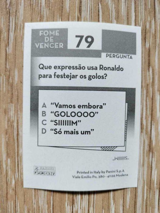 Cromo Cristiano Ronaldo FPF Portugal