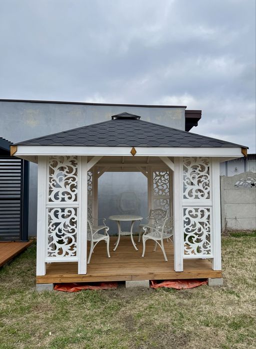 Altana Ogrodowa 3x3 Wiata Altanka Zadaszenie Biała