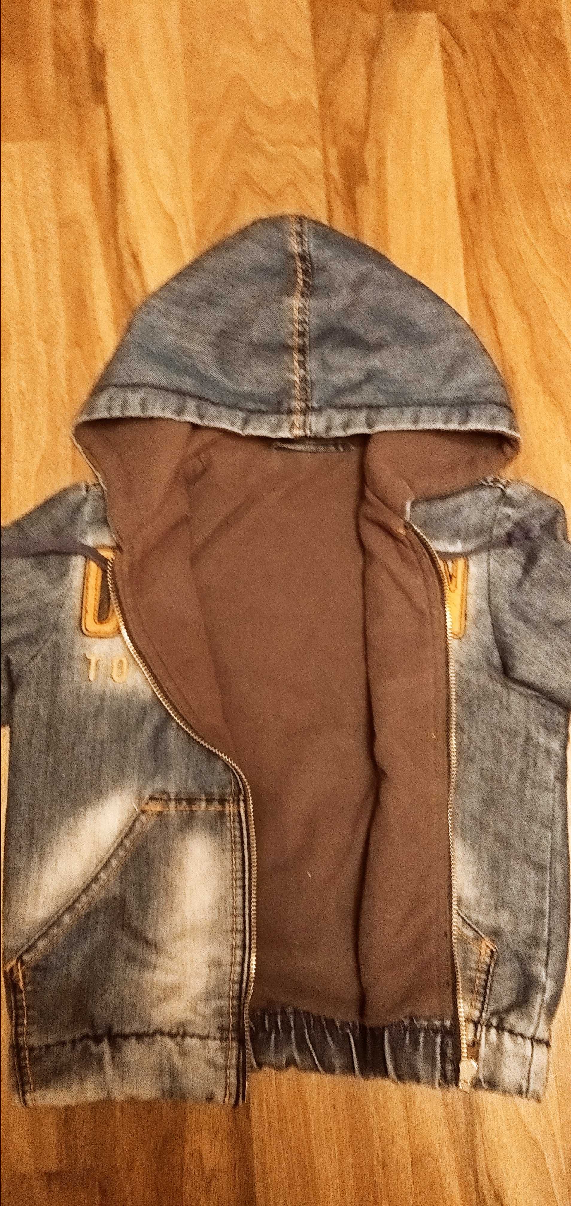 Детская джинсовая демисезонная куртка для мальчика возраст 4-5 лет