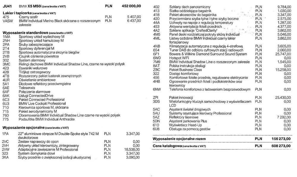BMW X5M 50i F-Vat 23% CESJA LEASINGU Lasery Swarovski Masaże Bowers