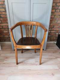 krzesło / fotel vintage gabinetowy drewniany