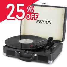Вініловий програвач чемодан на пластинки / платівки Fenton RP115C з BT