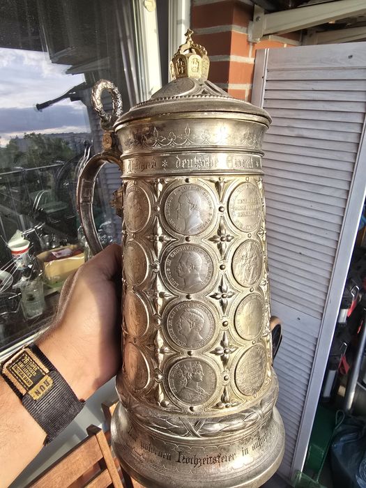 Kufel monetowy niemiecki 19 wiek.