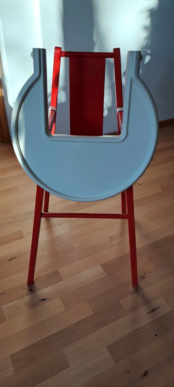 KRZESEŁKO do karmienia, IKEA BLAMES, drewniane, z pasami, stan BDB
