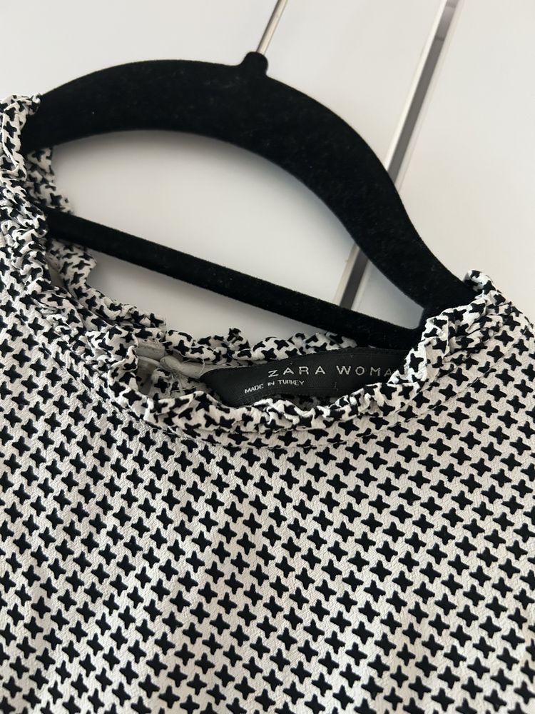 Elegancka bluzka w kratke Zara M 38 wiskoza