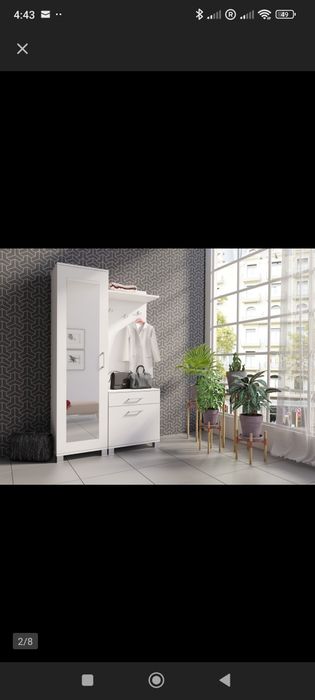 Garderoba biała używana.