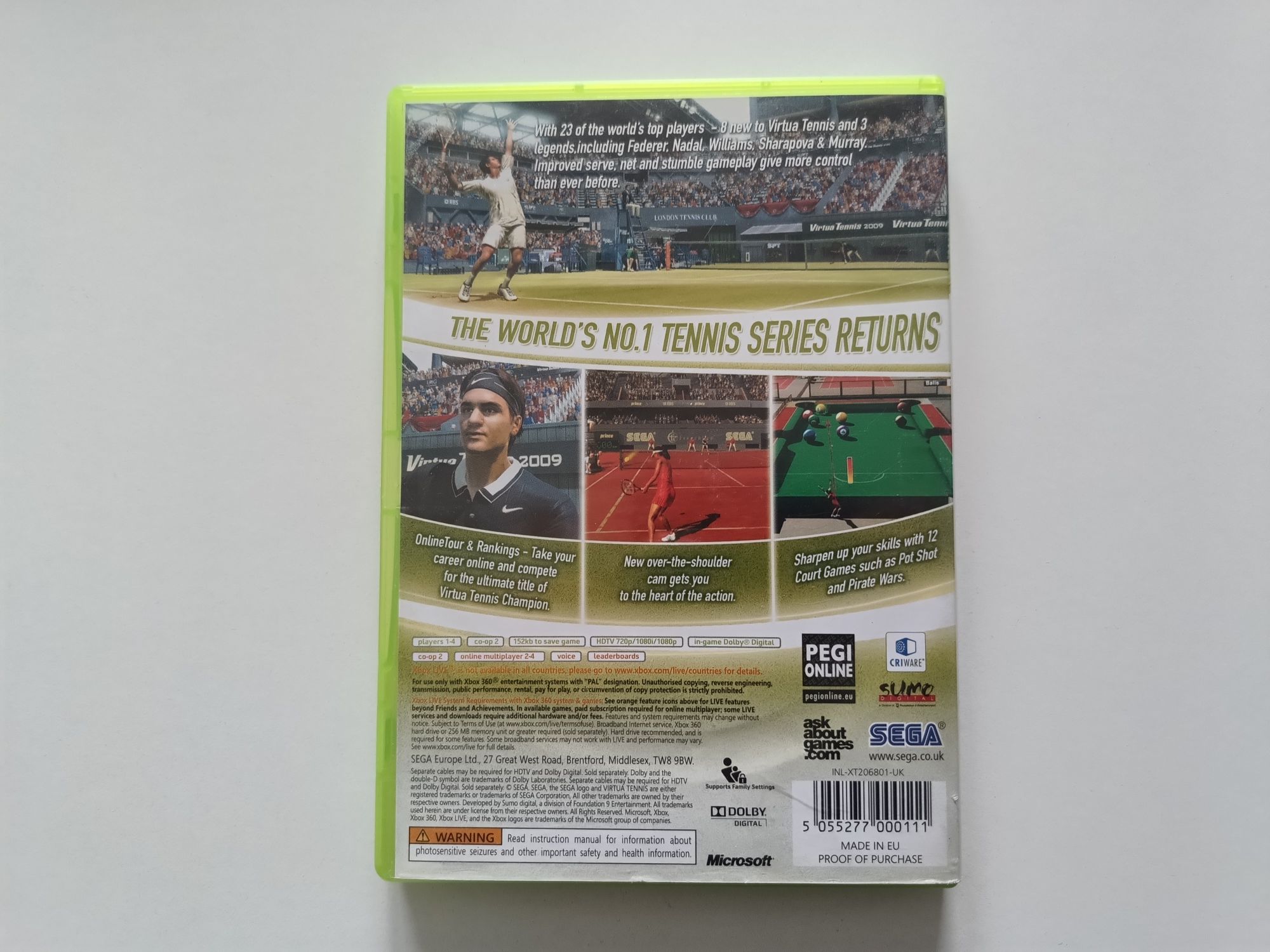 Gra Xbox 360 Virtua Tennis 2009