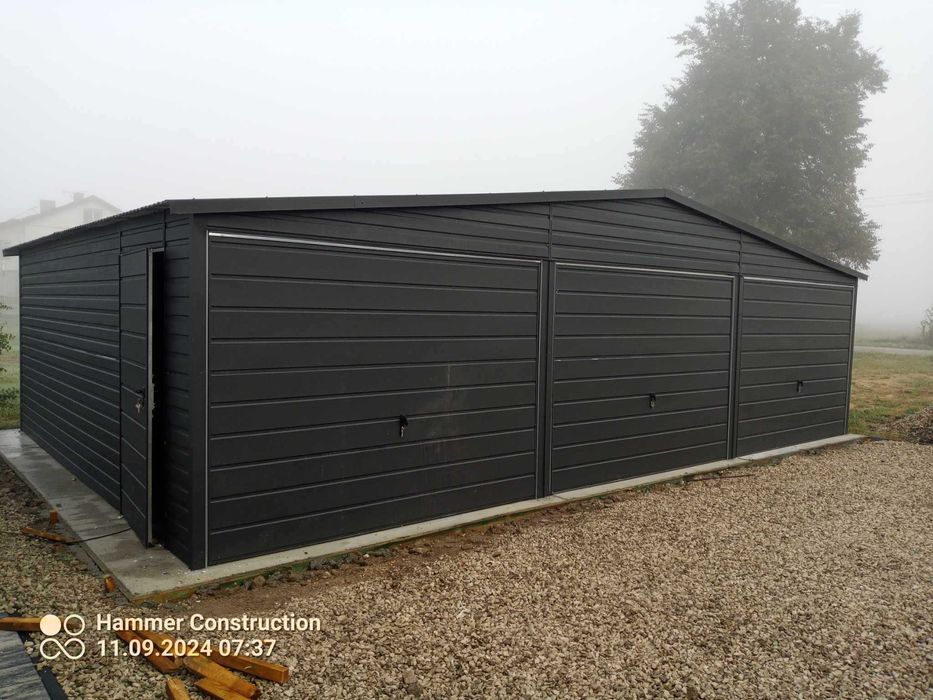 Garaż blaszany 9x6. WZMOCNIONY PROFILAMI. PRODUCENT. Cała Polska