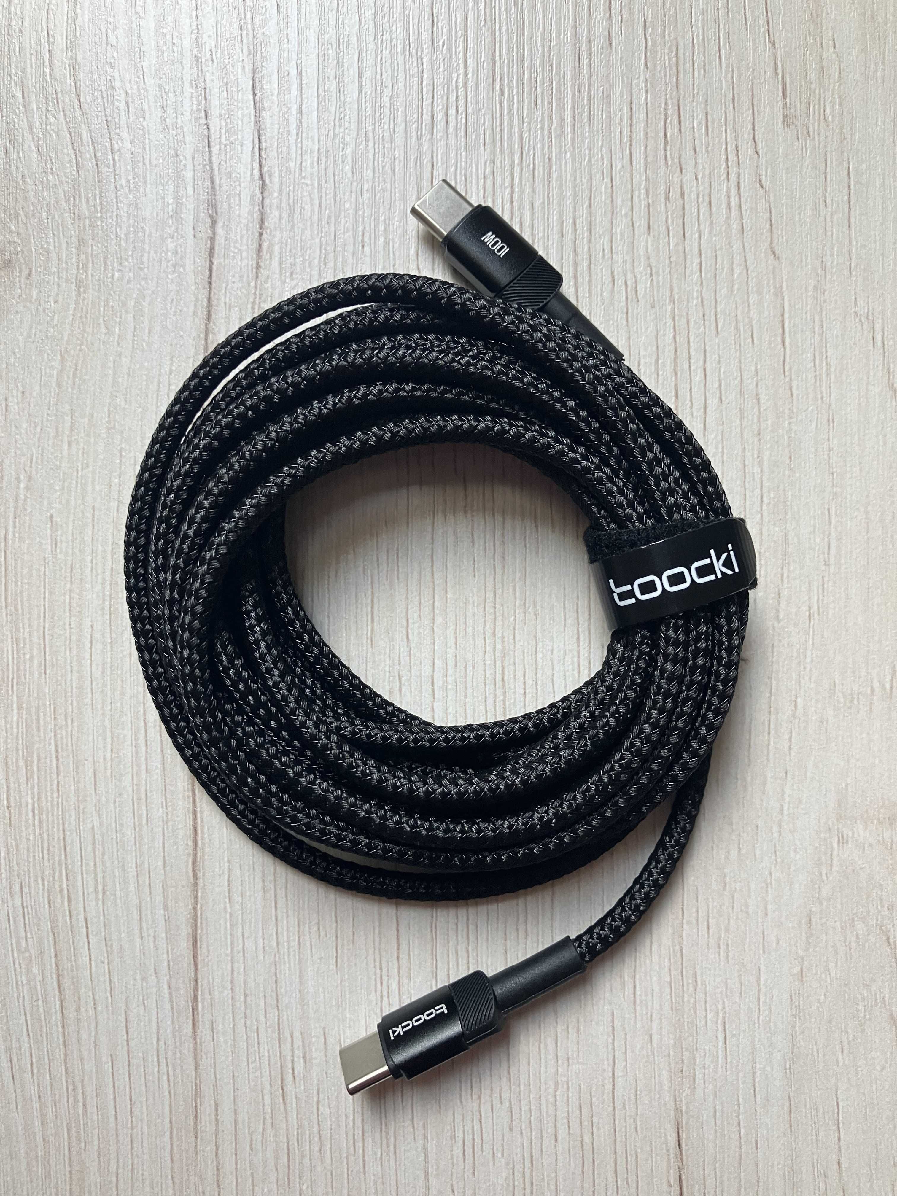 3x Kabel USB C 100W 3 metry ładowarka oplot wzmacniany pancerny Toocki