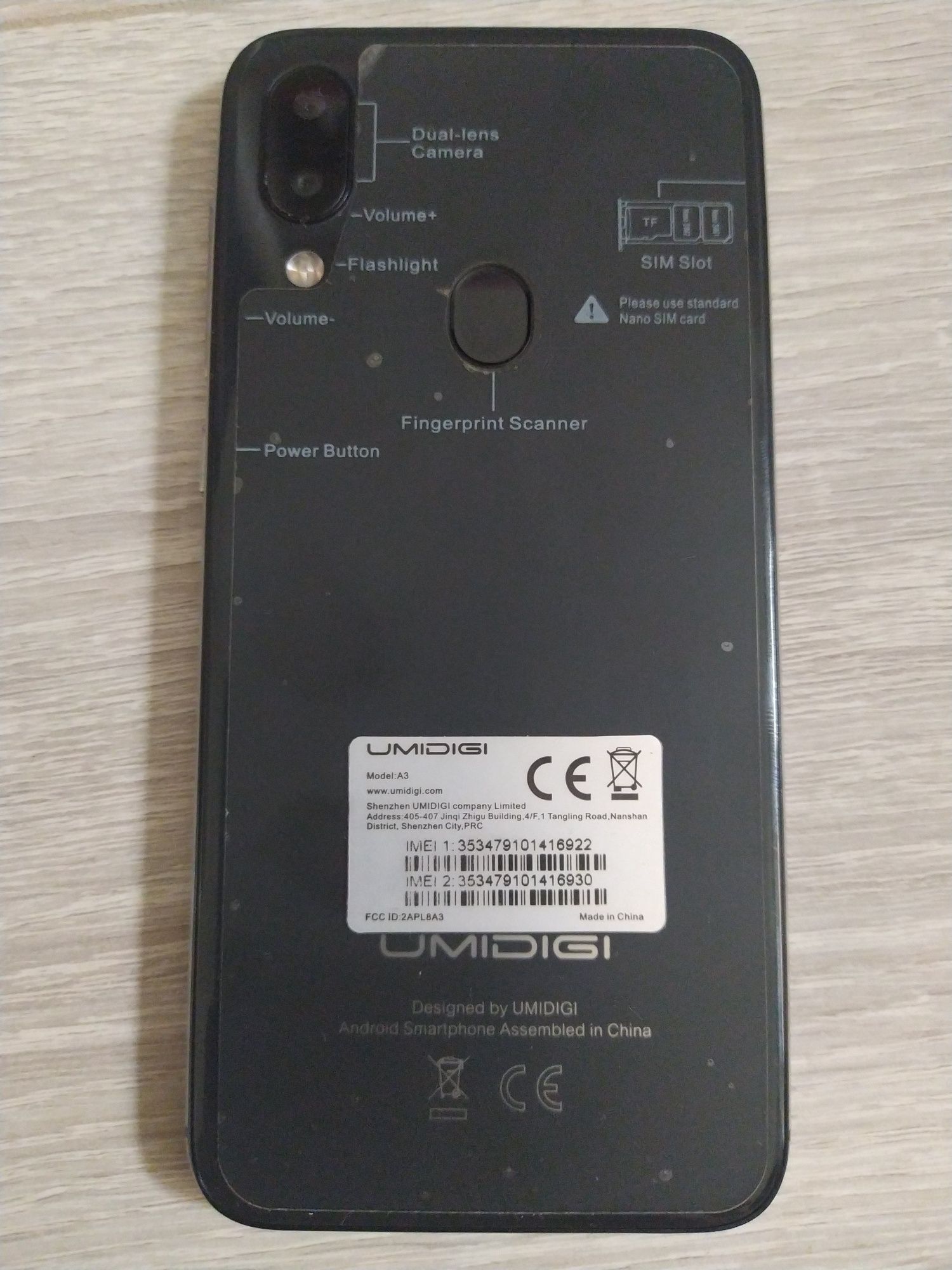Смартфон  Umidigi A3 неробочий, зовні в ідеалі