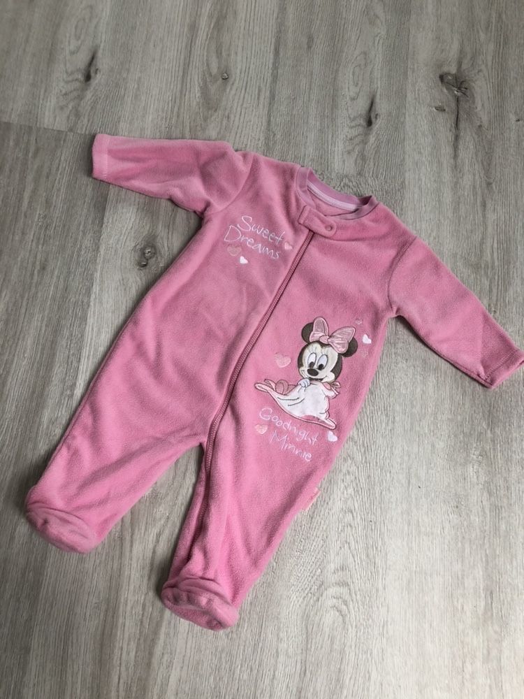 Pajacyk myszka mickey Disney minnie śpioszki rozmiar 0-3miesiace