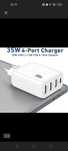 Wtyczka USB CREAPICO ładowarka 35 W 4-portowa 2szt biała