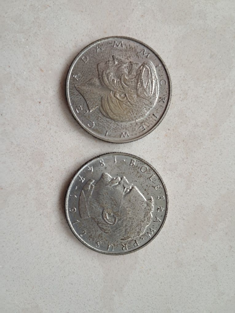 Monety 10zł z 1975 Mickiewicz i Prus