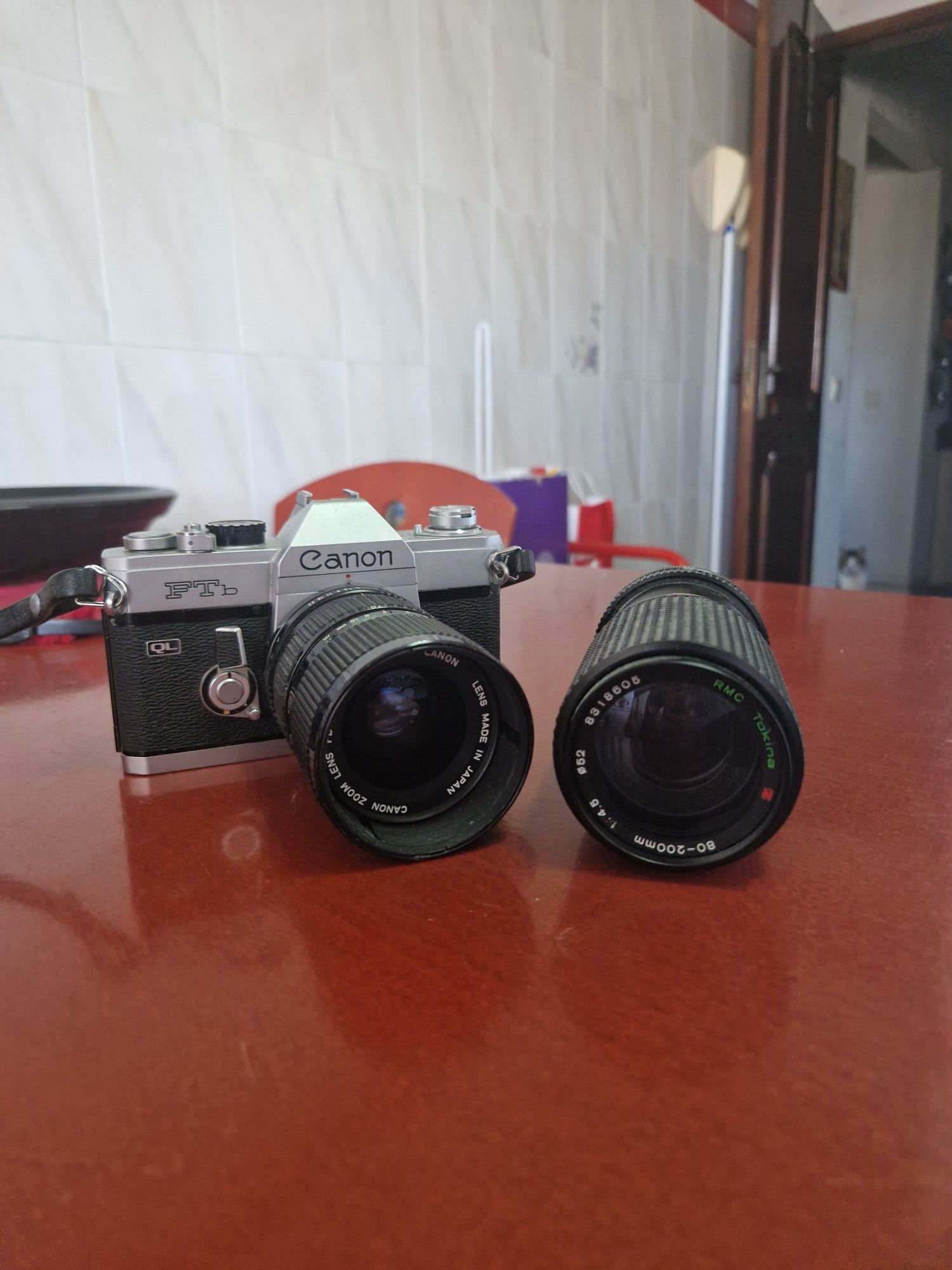 Canon FTb QL e lentes 35-70 + 80-200