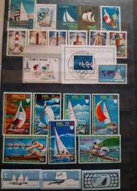 Коллекционные марки "Яхты", "Самолеты", "Паровозы" Филателия