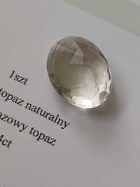 40.34ct. Topaz naturalny, brązowy, do naszyjnika, zawieszki.