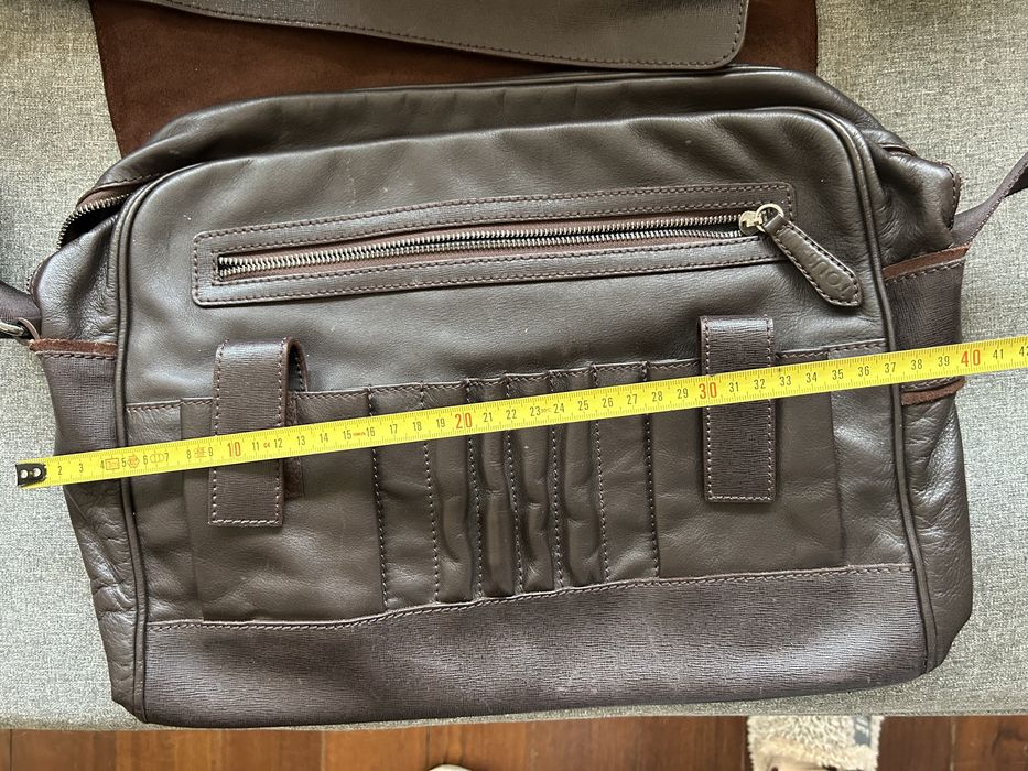 Mala / pasta castanha em pele Tous