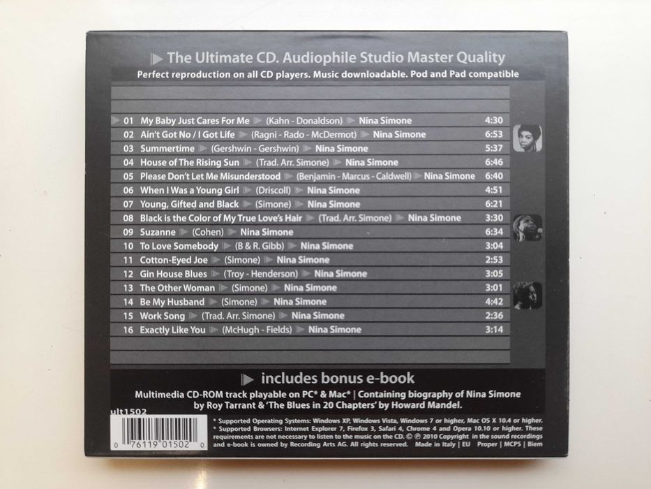 CD Nina Simone . The Ultimate CD. + bonus :e-book .Stan idealny