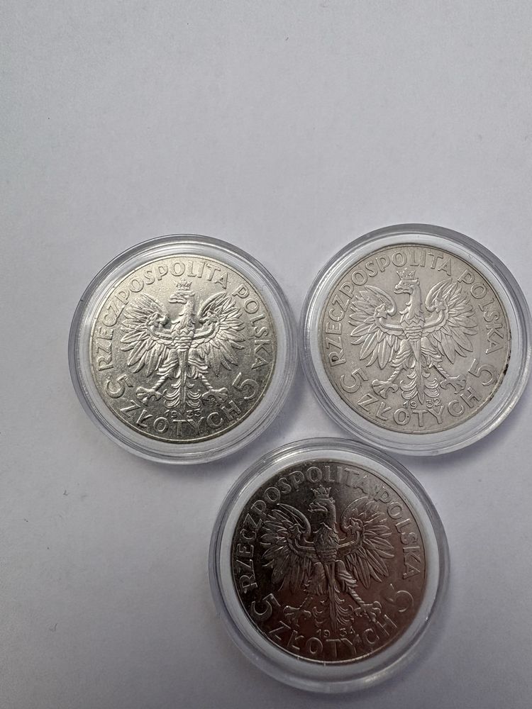 Srebrne Monety kolekcjonerskie „Głowa kobiety w wianku