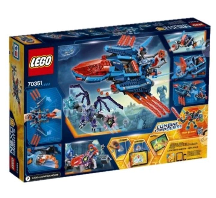 ZESTAW KOMPLETNY LEGO Nexo Knights 70351 Blasterowy myśliwiec Clay'a