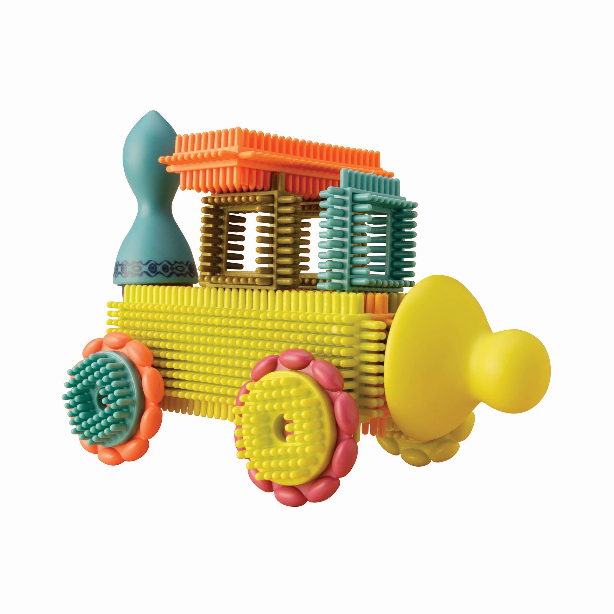 Klocki jeżyki w torbie-Bristle Block Stackadoos B.Toys