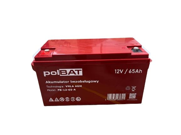 Акумуляторна батарея AGM 12V 65Ah polBAT