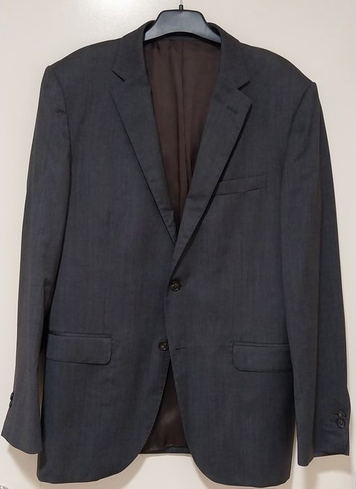 Blazer Massimo Dutti Azul/Cinza N 52 2 Botões