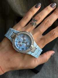 Женские оригинальные кварцевые часы GUESS керамический браслет