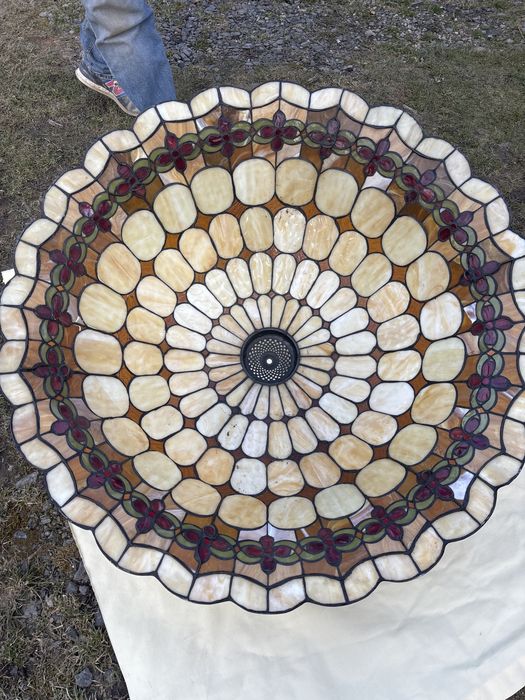 Klosz  , abażur  do lampy wiszącej, jak Tiffanny śred .  93 cm witraz