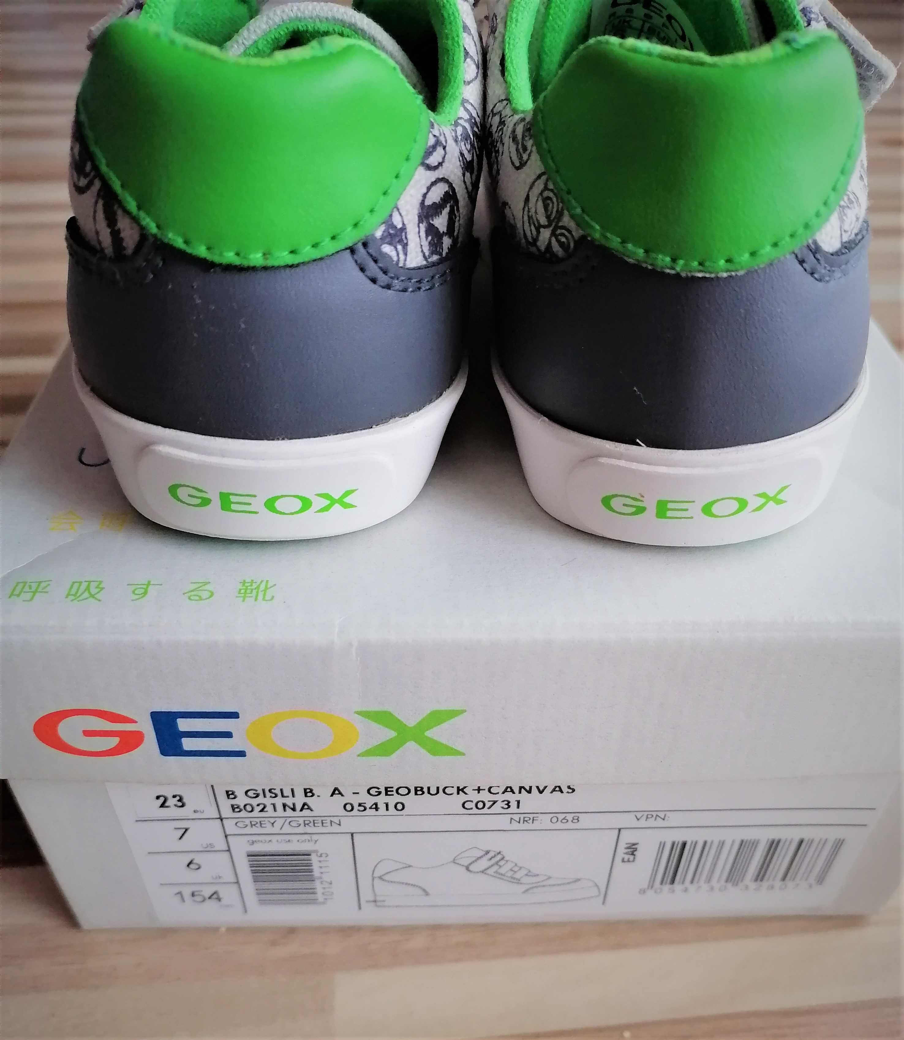 Sneakersy GEOX – B Gisli Grey/Green