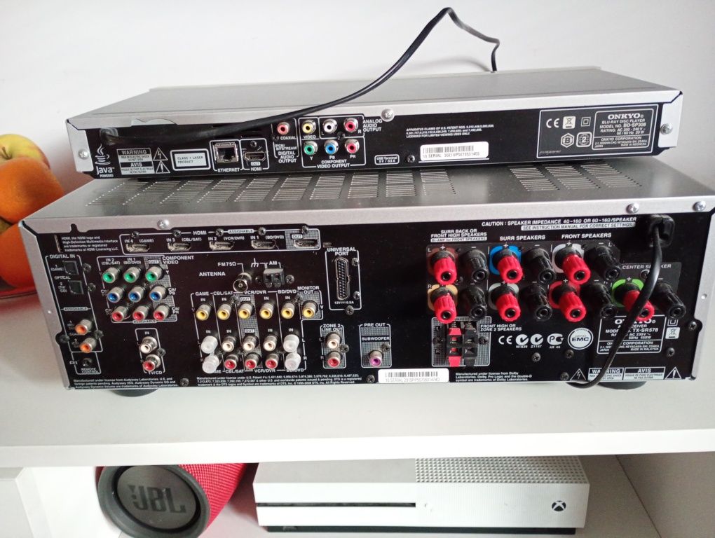 Amplituner ONKYO TX-SR578 450W z odtwarzaczem CD/DVD